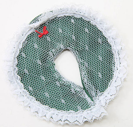 Tree Skirt, Lace Over Green Fabric